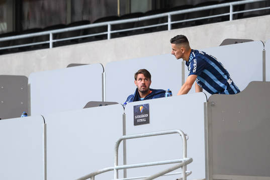 Djurgårdens målvakt Tommi Vaiho och Haris Radetinac
