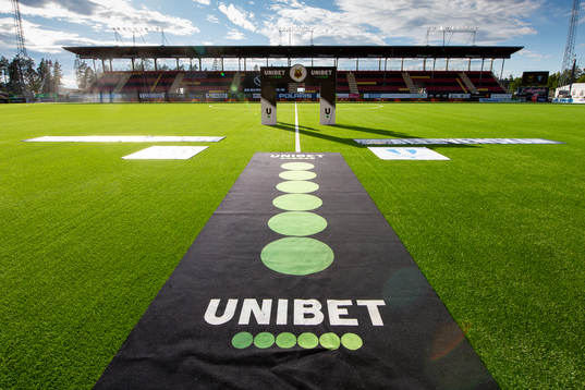 Matta med unibetslogga på