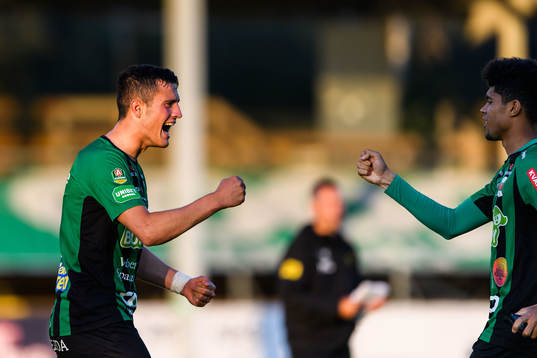 Varbergs Astrit Selmani jublar