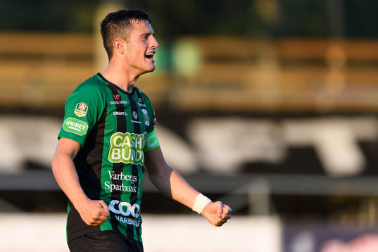 Varbergs Astrit Selmani jublar