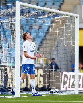 IFK Norrköpings Ísak Bergmann Jóhannesson jublar