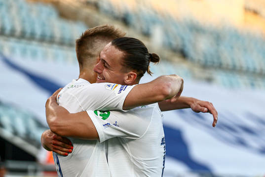 IFK Norrköpings Christoffer Nyman och Jonathan Levi jublar