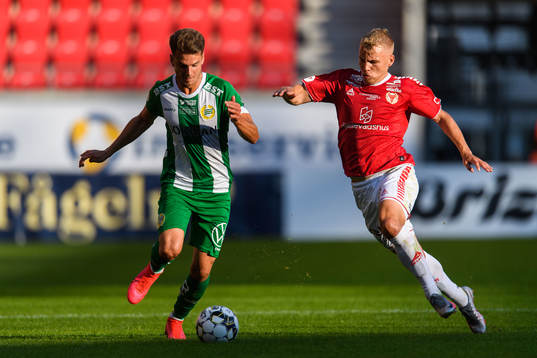Hammarbys Alexander Kacaniklic och Kalmars Sebastian Ring