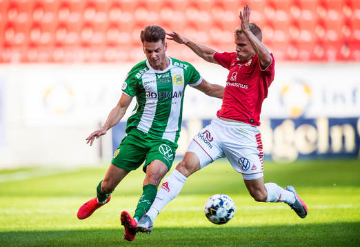 Kalmars Sebastian Ring och Hammarbys Alexander Kacaniklic