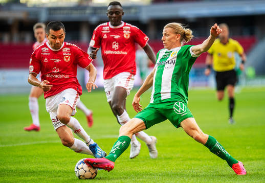 Kalmars Emin Nouri och Hammarbys Gustav Ludwigson