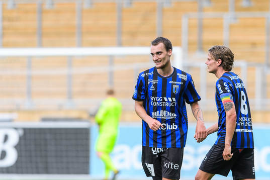 Sirius Adam Hellborg och Tim Björkström jublar