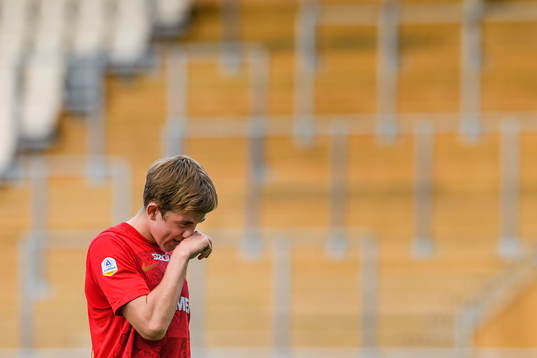 IFK Norrköpings Ísak Bergmann Jóhannesson deppar