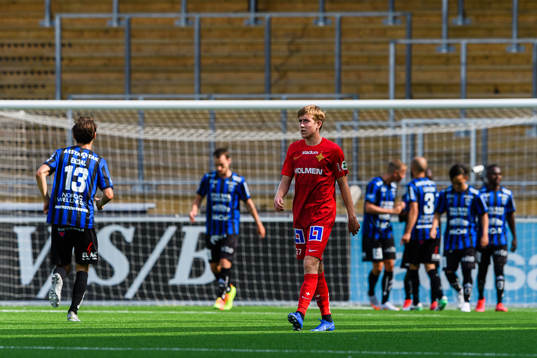 IFK Norrköpings Ísak Bergmann Jóhannesson deppar