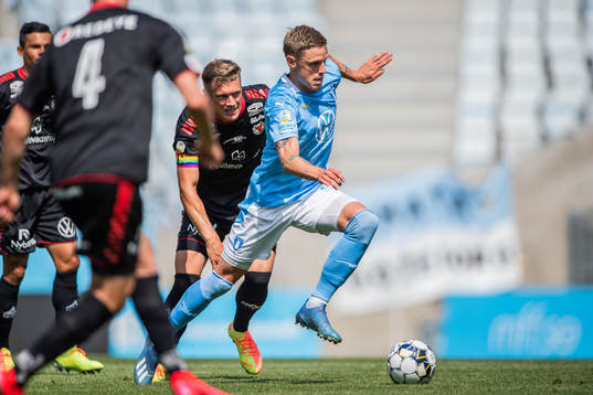 Malmö FFs Sören Rieks och Kalmars Viktor Elm
