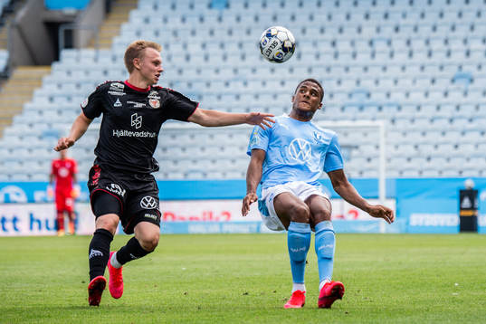 Kalmars Isak Jansson och Malmö FFs Amin Sarr