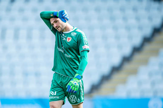 Kalmars målvakt Lucas Hägg Johansson deppar