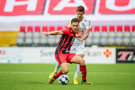 Östersunds Charlie Colkett och Häckens Leo Bengtsson