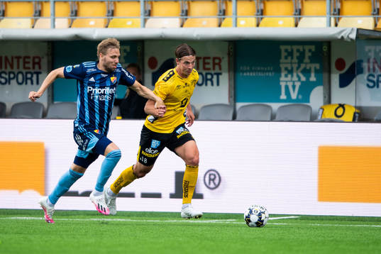 Djurgårdens Jonathan Ring och Elfsborgs Simon Olsson