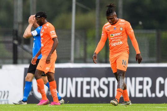 AFC Eskilstunas Samuel Nnamani deppar