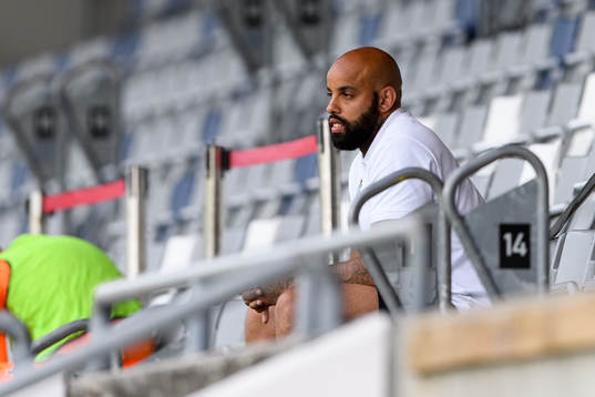 AFC Eskilstunas målvakt Joshua Wicks på läktarplats