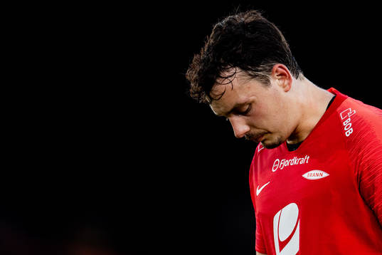 Vegard Forren of Brann looks dejected