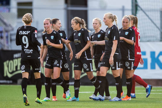 Göteborgs spelare jublar