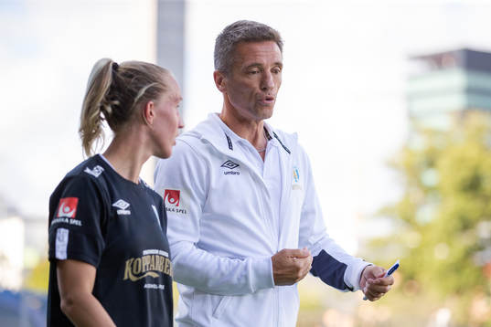 Göteborgs Julia Roddar och tränare Mats Gren