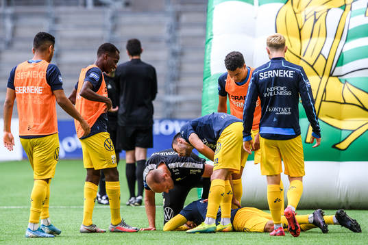 IFK Göteborgs Sargon Abraham har ont