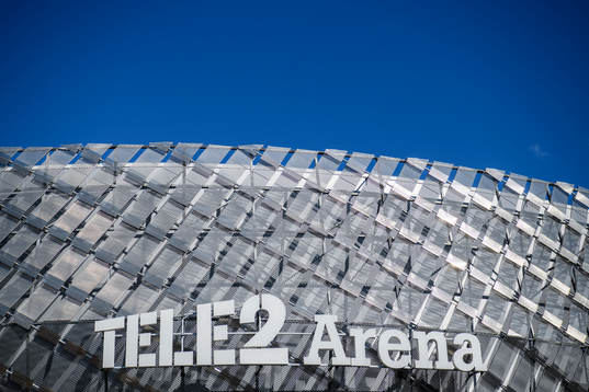 Exteriör vy av Tele2 Arena