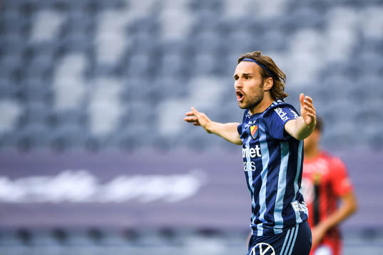 Djurgårdens Kevin Walker reagerar
