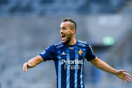 Djurgårdens Emir Kujovic reagerar