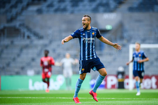 Djurgårdens Emir Kujovic reagerar
