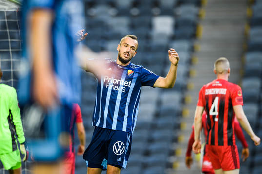 Djurgårdens Emir Kujovic deppar
