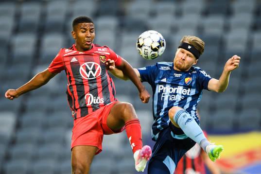 Östersunds Nebiyou Perry och Djurgårdens Jacob Une Larsson