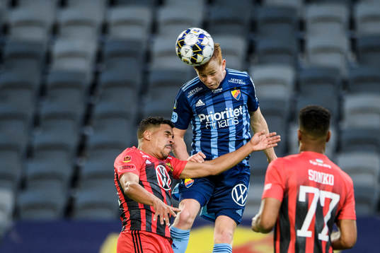 Östersunds Noah Sonko Sundberg och Djurgårdens Aslak Witry