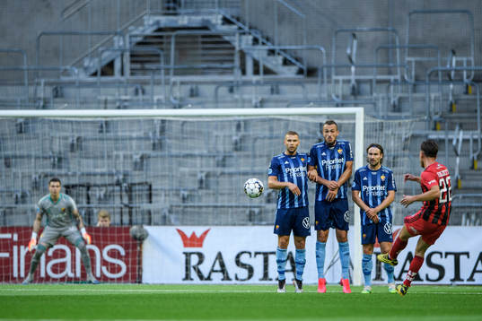 Djurgårdens Jesper Karlström, Emir Kujovic och Kevin