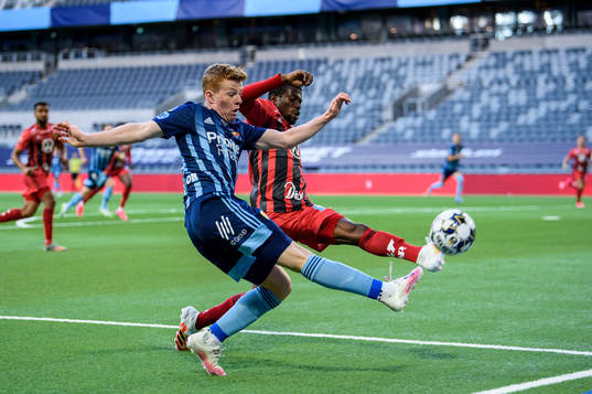 Djurgårdens Aslak Witry och Östersunds Kalpi Wilfried