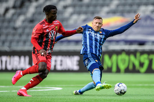 Östersunds Jordan Attah Kadiri och Djurgårdens Fredrik