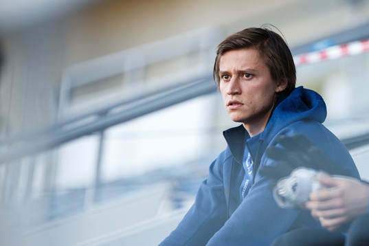 IFK Norrköpings Simon Thern på läktarplats