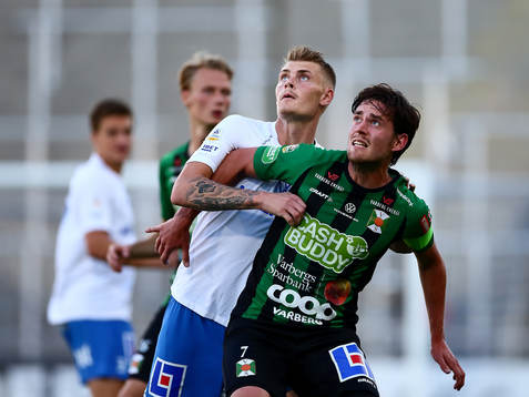 IFK Norrköpings Eric Smith och Varbergs Robin Tranberg