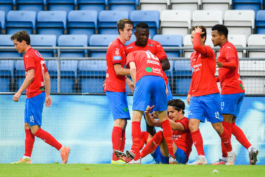 Helsingborgs spelare jublar