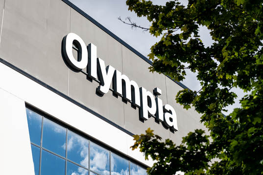 Skylt på Olympia