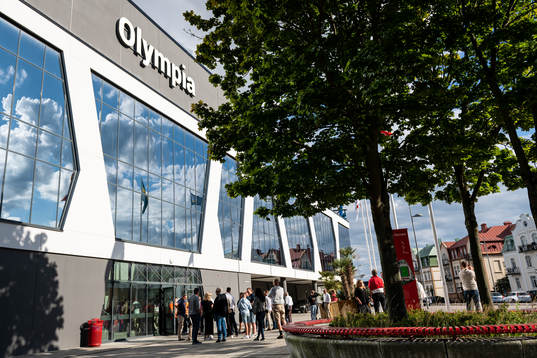 Restauranggäster utanför Olympia