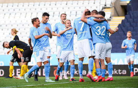Malmö FFs spelare jublar
