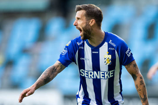 IFK Göteborgs Mattias Bjärsmyr reagerar