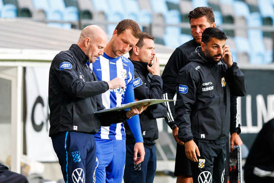 IFK Göteborgs Jakob Johansson och tränare Poya Asbaghi