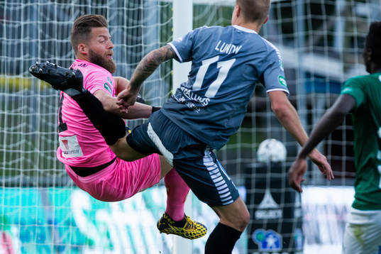 Jönköpings målvakt Frank Pettersson och Brages Anton