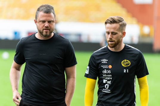 Elfsborgs manager Jimmy Thelin och Rasmus Alm