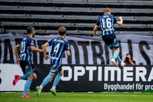 Djurgårdens Aslak Witry jublar