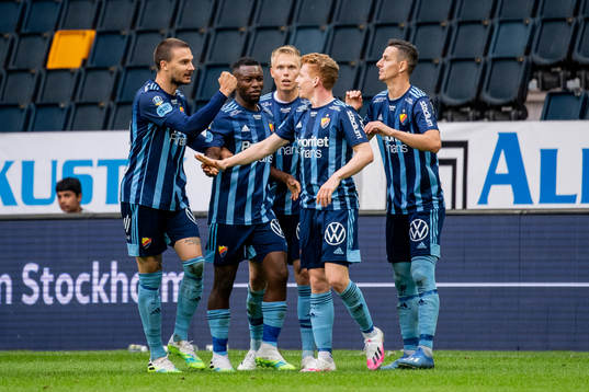 Djurgårdens spelare jublar