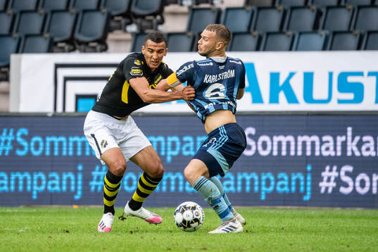 s Nabil Bahoui och Djurgårdens Jesper Karlström
