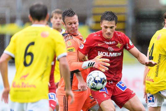 Falkenbergs målvakt Viktor Norling och IFK Norrköpings