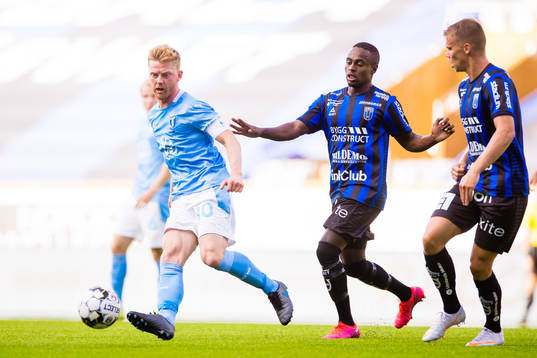 Malmö FFs Anders Christiansen och Sirius Nahom Girmai