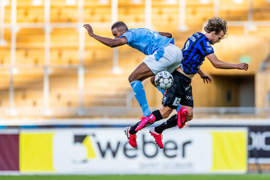 Malmö FFs Isaac Kiese Thelin och Sirius Tim Björkström