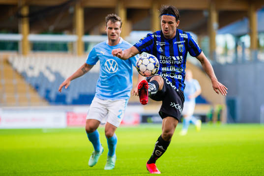 Malmö FFs Eric Larsson och Sirius Stefano Vecchia
